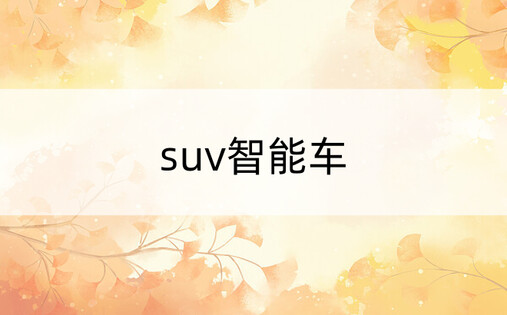 suv智能车